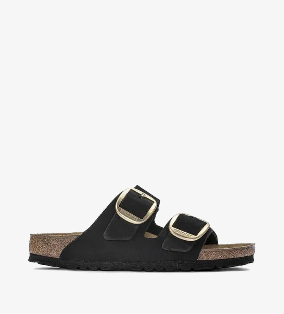Birkenstock Arizona Big Buckle Lenb Kadın Siyah Terlik - Görsel 1