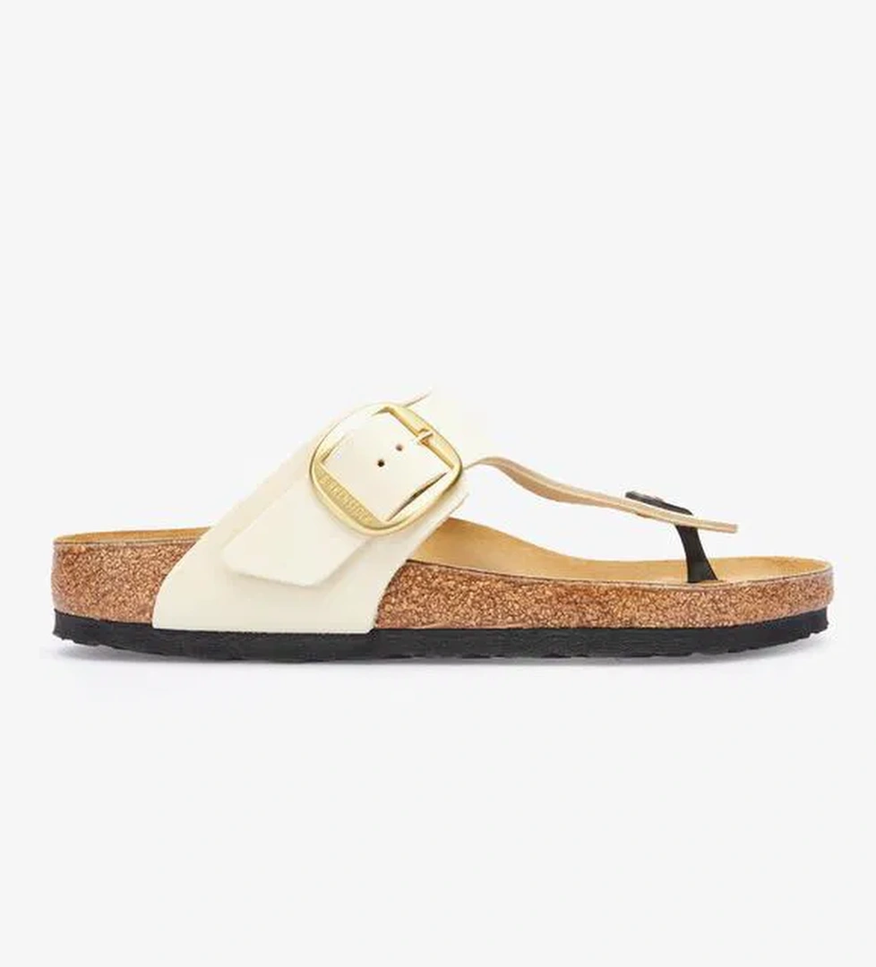 Birkenstock Gizeh Big Buckle Nu Kadın Krem Terlik - Görsel 1
