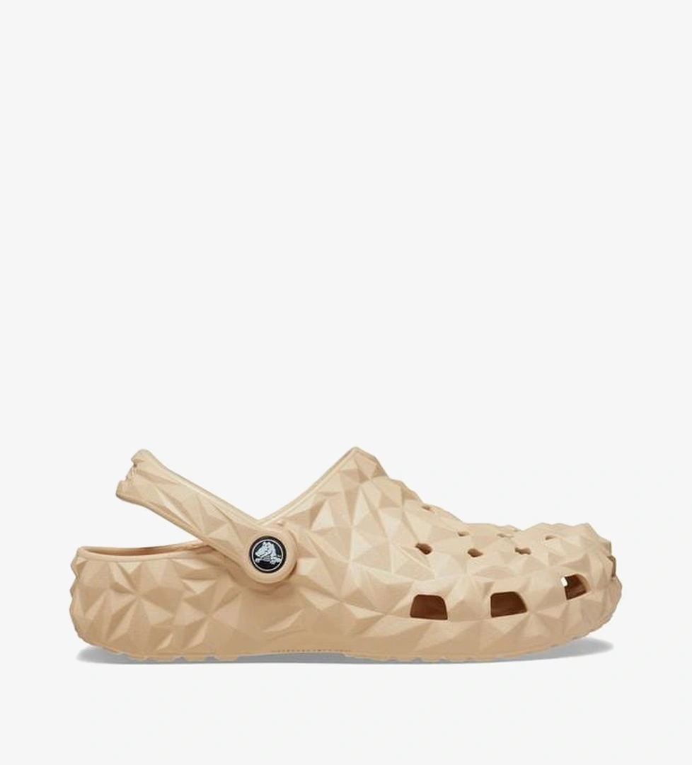 Crocs Classic Geometric Kadın Krem Terlik - Görsel 1
