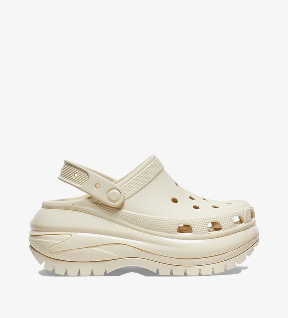 Crocs Classic Mega Crush Kadın Krem Terlik