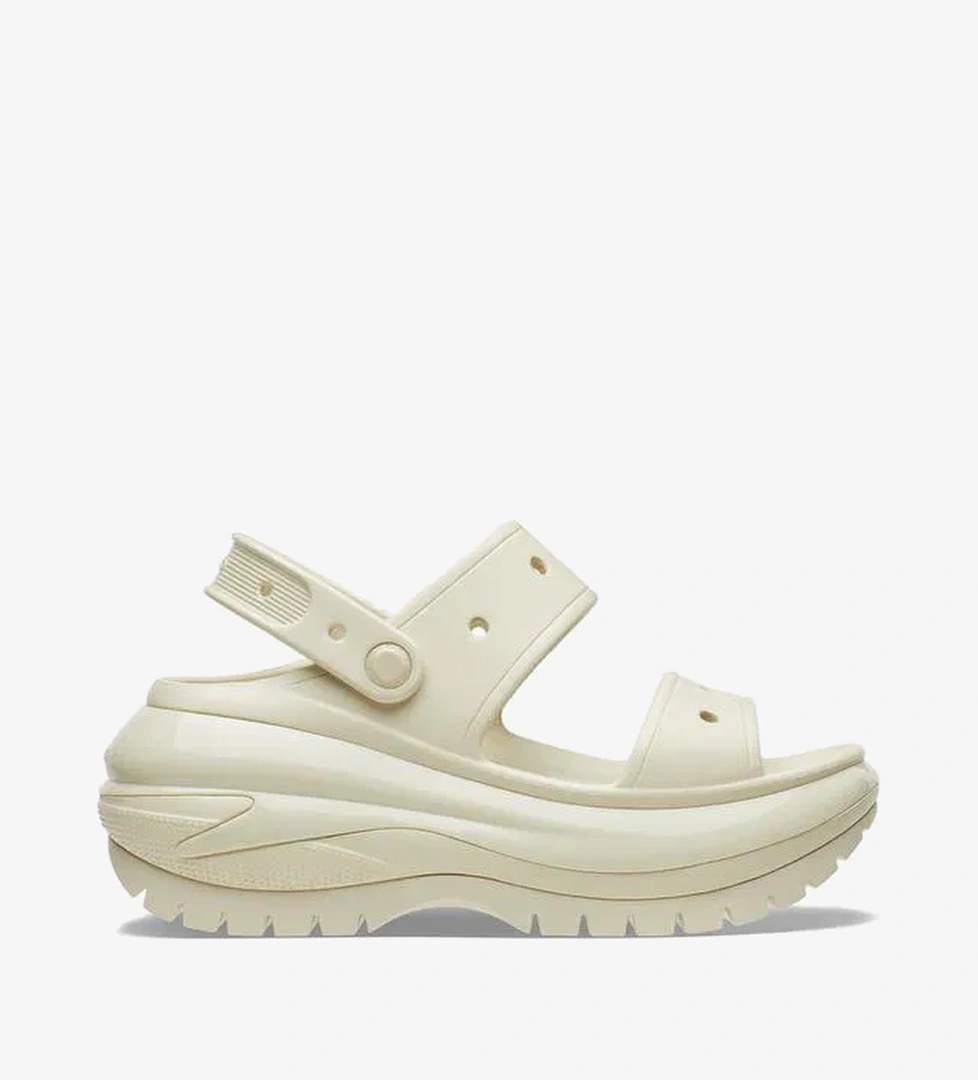 Crocs Classic Mega Crush Kadın Krem Sandalet - Görsel 1