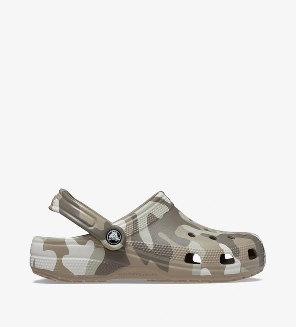 Crocs Classic Printed Camo Erkek Krem Terlik - Görsel 1