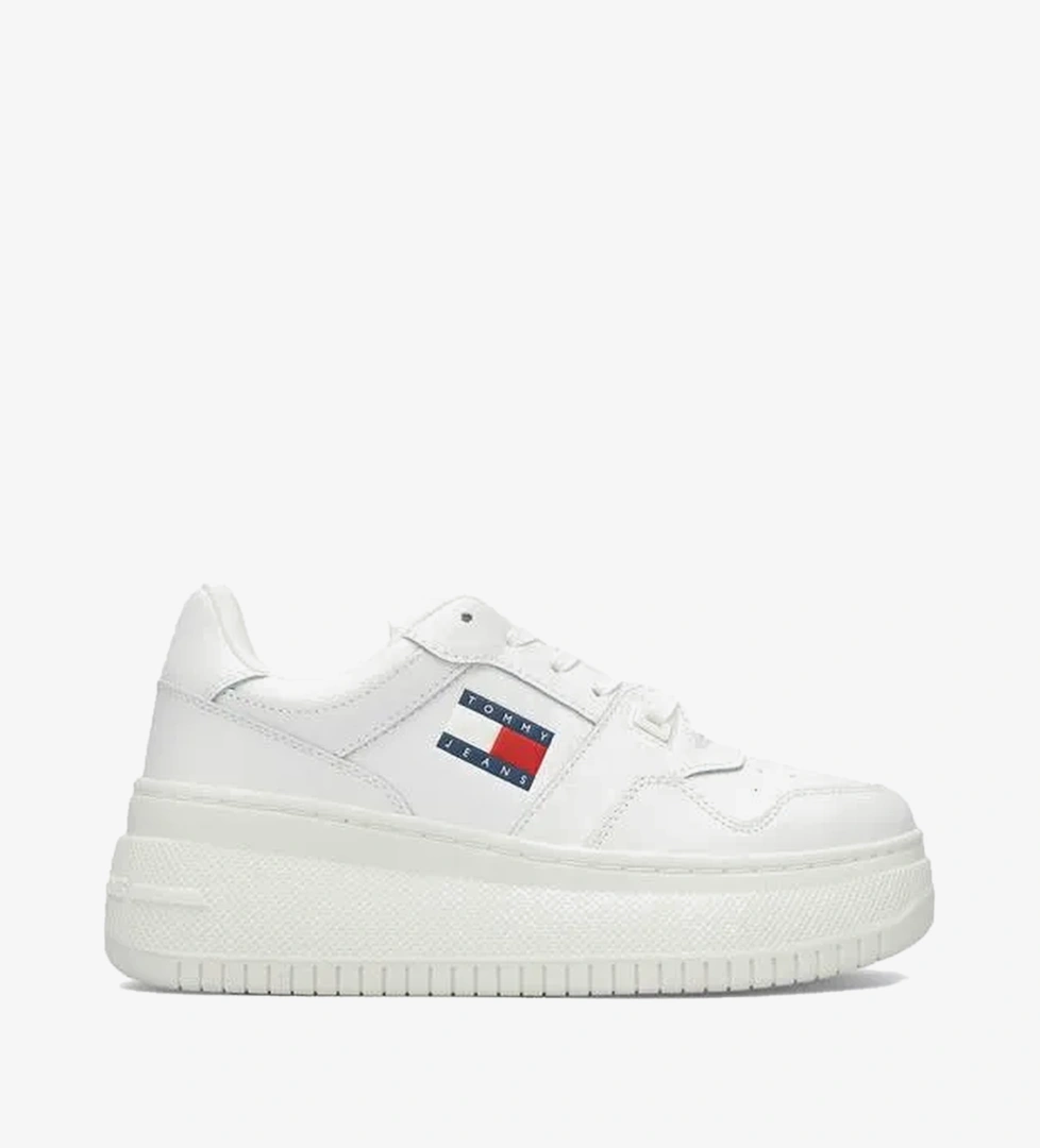 Tommy Jeans Retro Basket Platform Kadın Beyaz Spor Ayakkabı