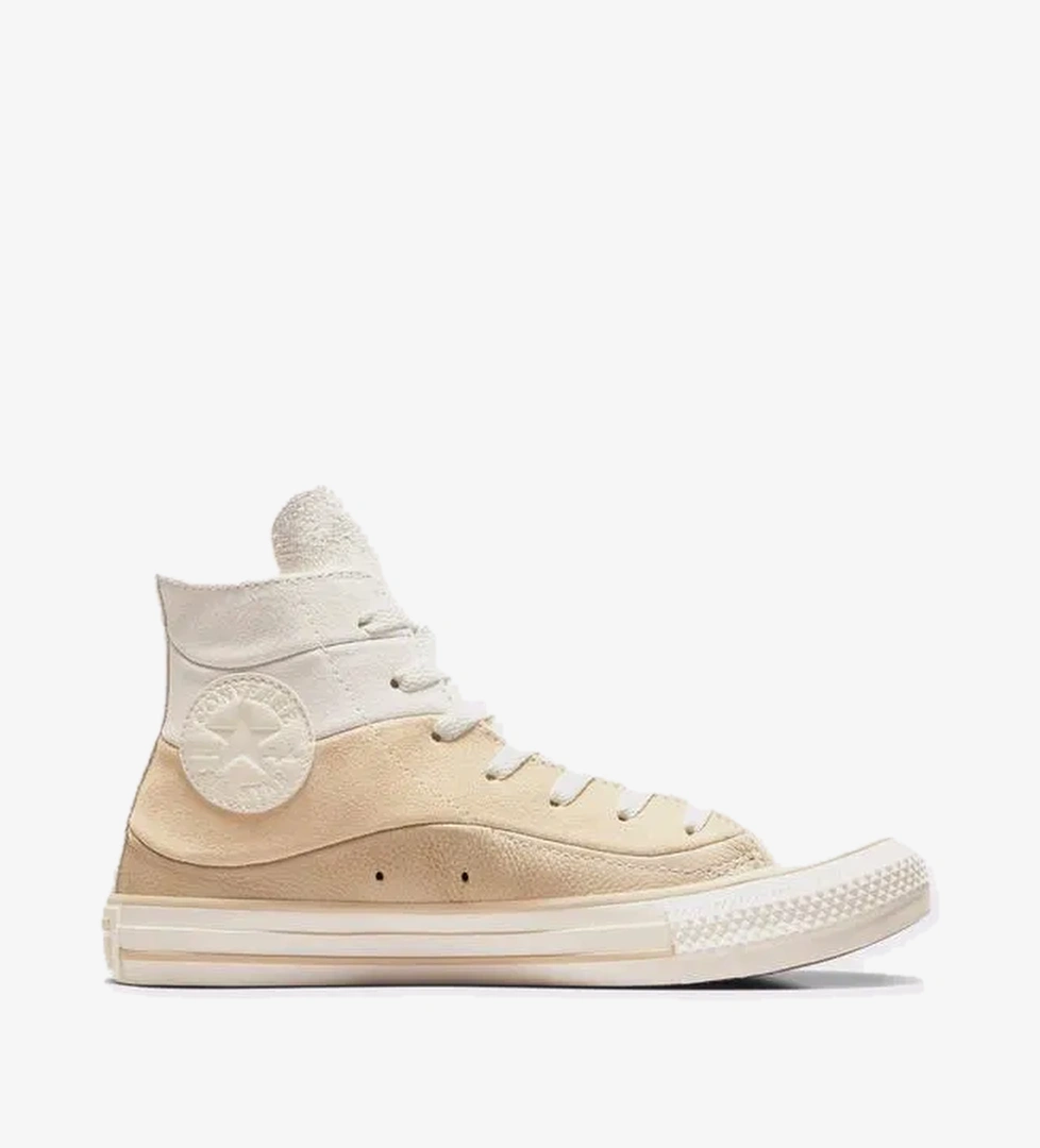Converse Converse Chuck Taylor All Star Unisex Krem Deri Sneaker Superstep'te! Krem - 1. görsel