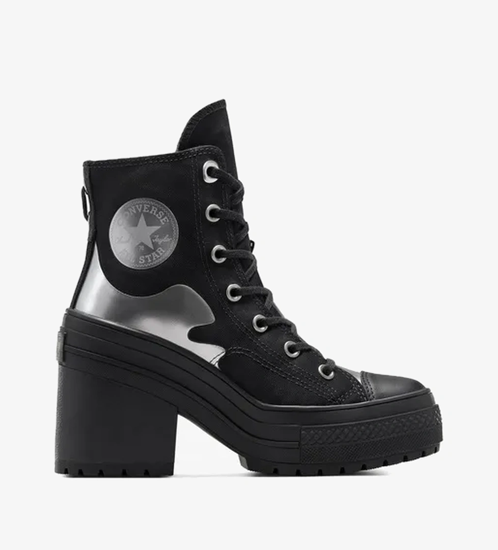 Converse Chuck 70 De Luxe Heel Chrome Kadın Siyah Platform Sneaker