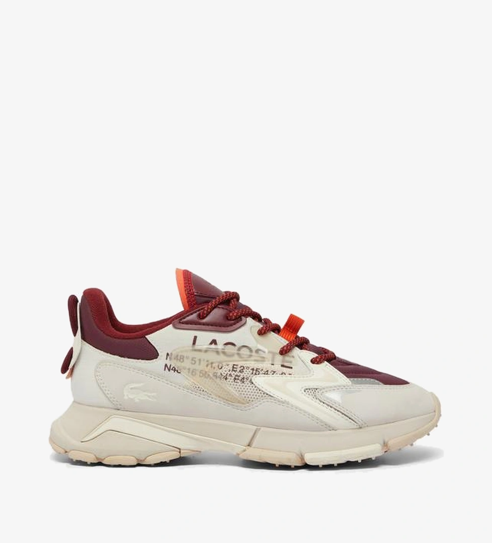 Lacoste L003 Neo Tech Erkek Beyaz/Bordo Sneaker - Görsel 1