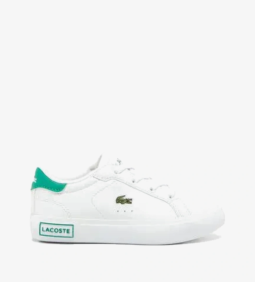 Lacoste Powercourt Bebek Beyaz/Yeşil Sneaker