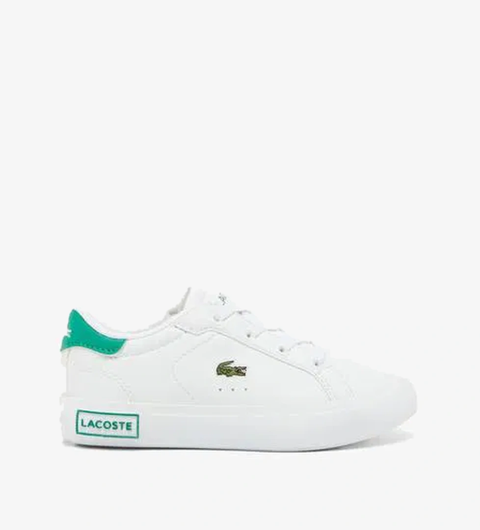 Lacoste Powercourt Bebek Beyaz/Yeşil Sneaker - Görsel 1