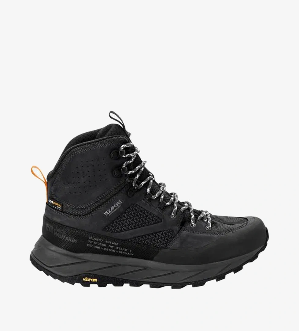 Jack Wolfskin Terraquest Texapore Mid Erkek Siyah Bot - Görsel 1