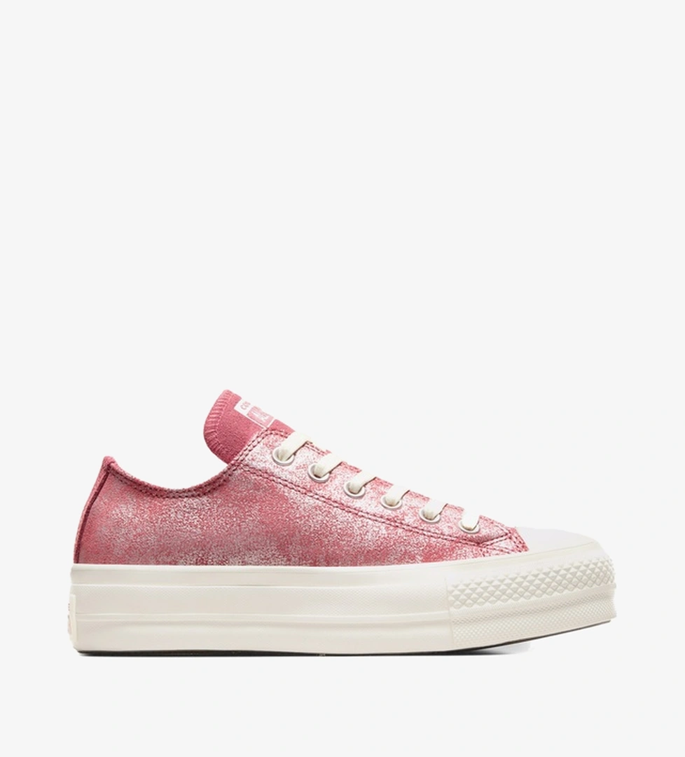 Converse Converse Chuck Taylor All Star Lift Kadın Pembe Süet Platform Sneaker model görseli