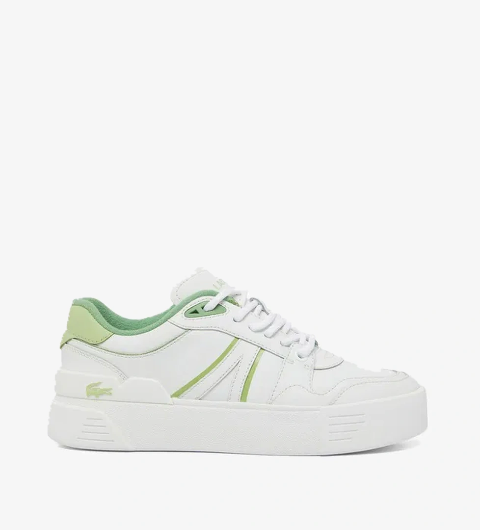 Lacoste L002 Evo Kadın Beyaz/Yeşil Sneaker - Görsel 1