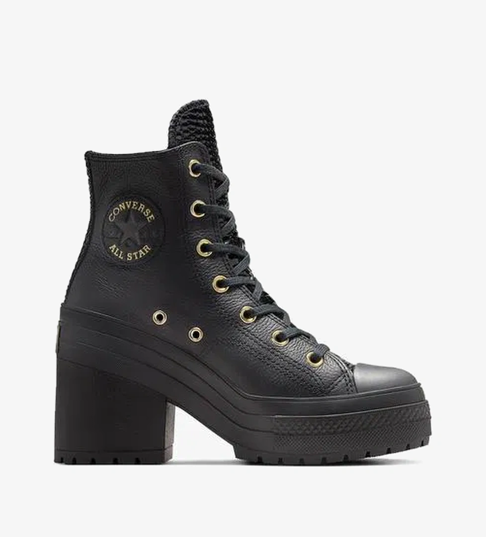 Converse Chuck 70 De Luxe Heel Unisex Kahverengi Deri Platform Sneaker