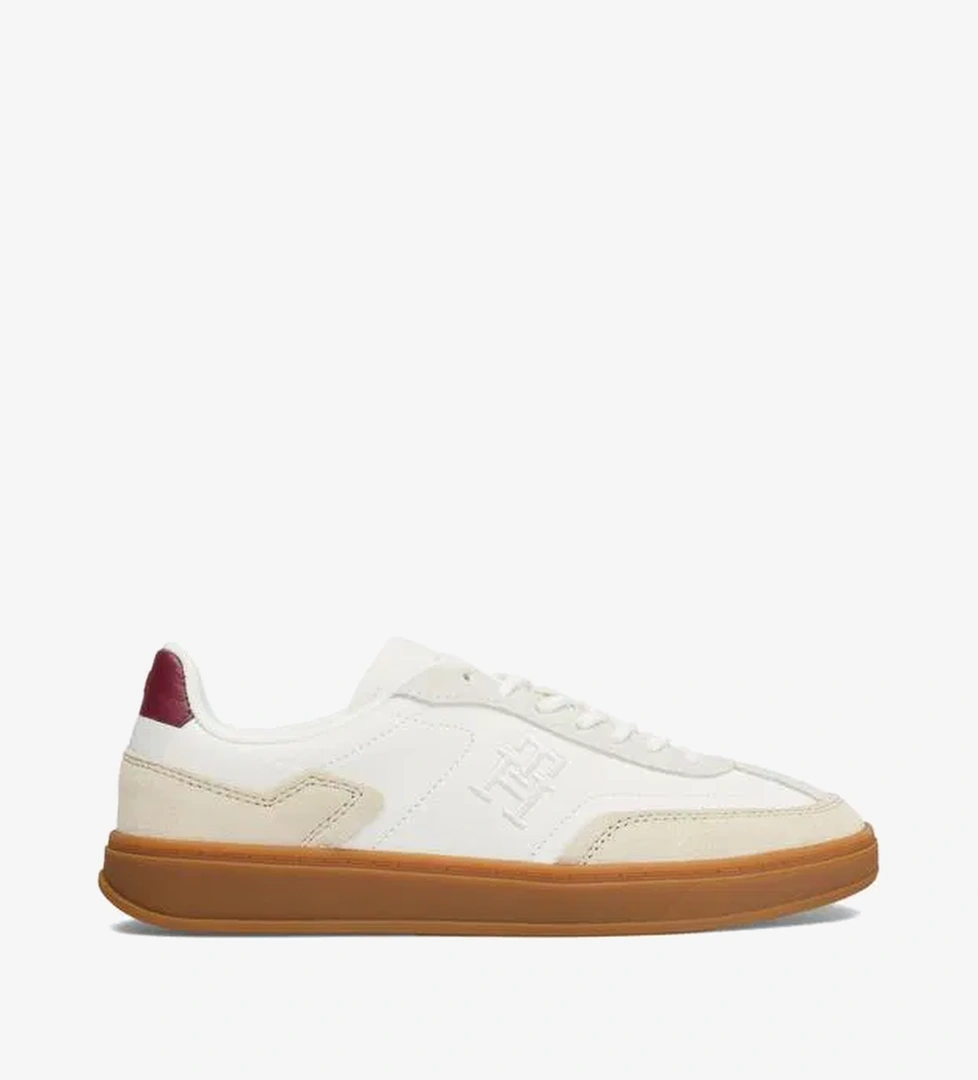 Tommy Hilfiger Heritage Court Kadın Bej Spor Ayakkabı - Görsel 1