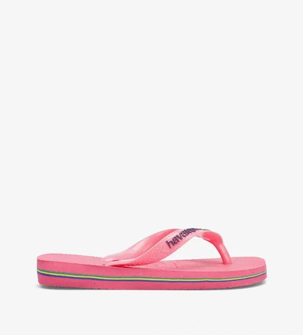 Havaianas Brasil Logo Çocuk Pembe Terlik - Görsel 1