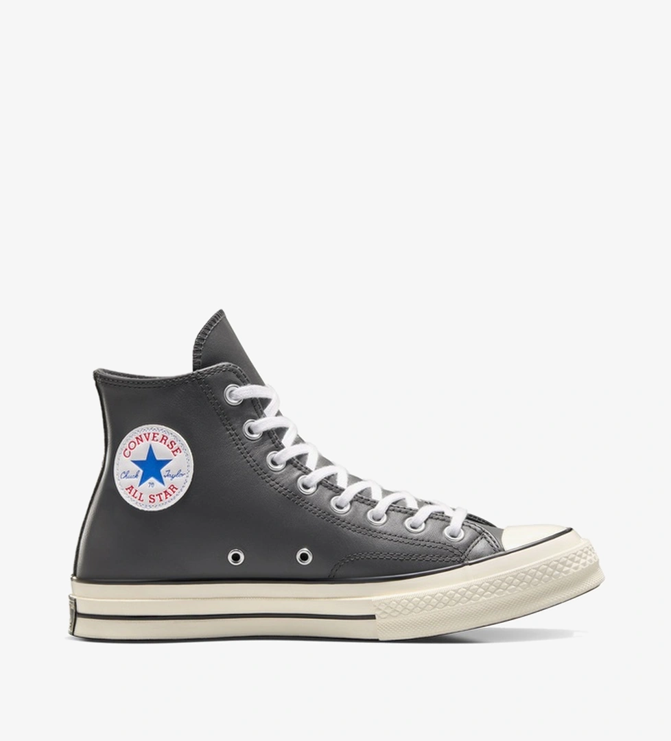 Converse Chuck 70 Unisex Gri Deri Sneaker - Görsel 1