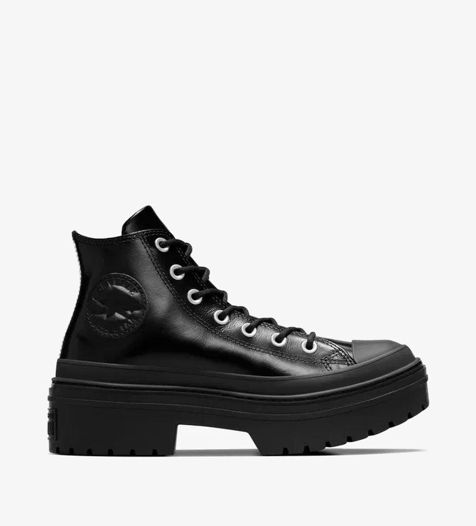 Converse Chuck Taylor All Star Lugged Heel Unisex Siyah Deri Platform Bot