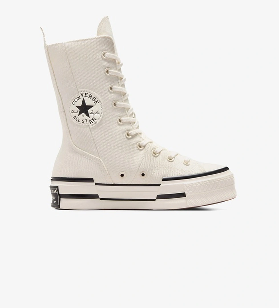Converse Chuck 70 Plus Unisex Krem Platform Sneaker - Görsel 1