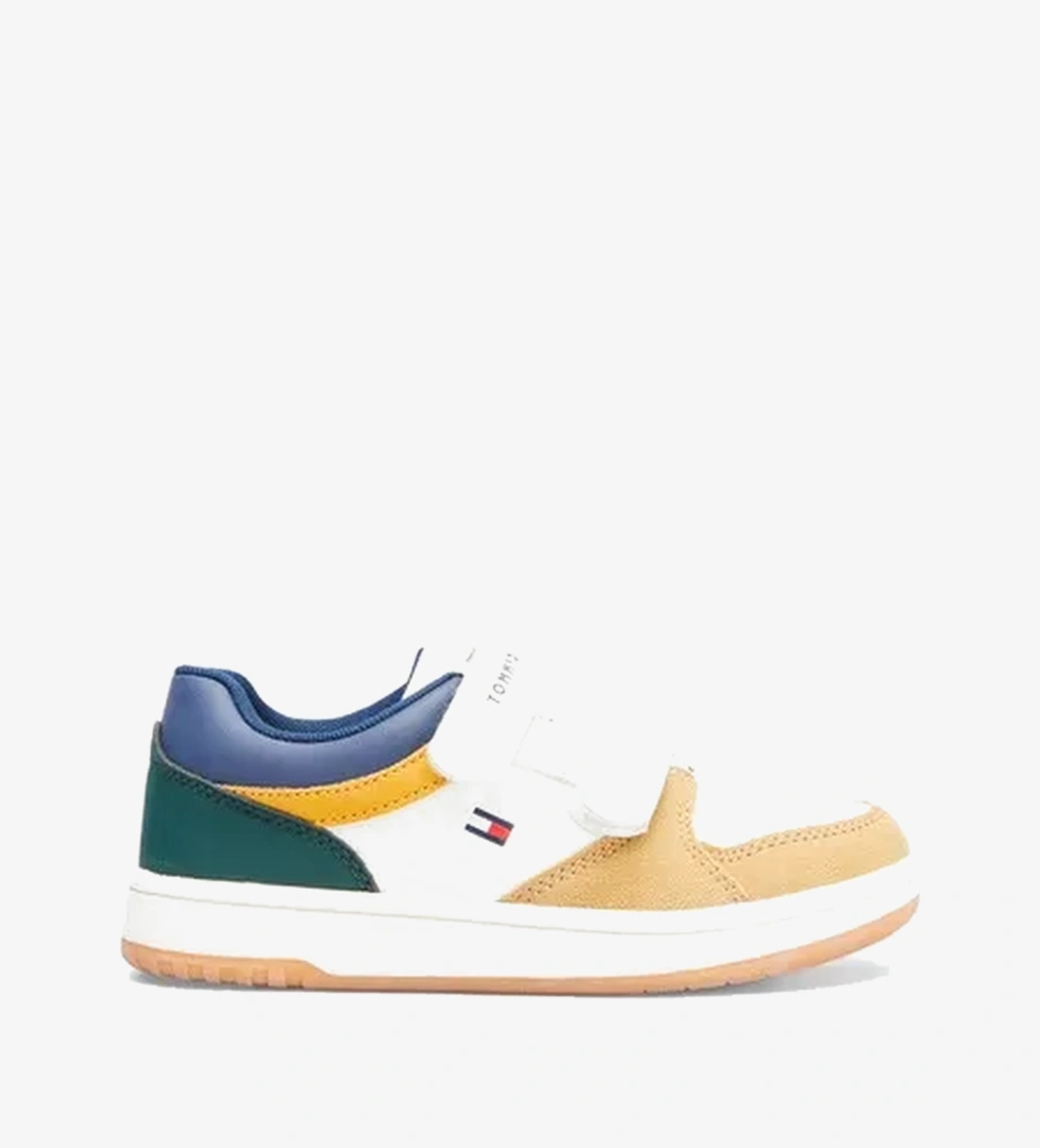 Tommy Hilfiger Flag Low Cut Velcro Çocuk Beyaz Spor Ayakkabı