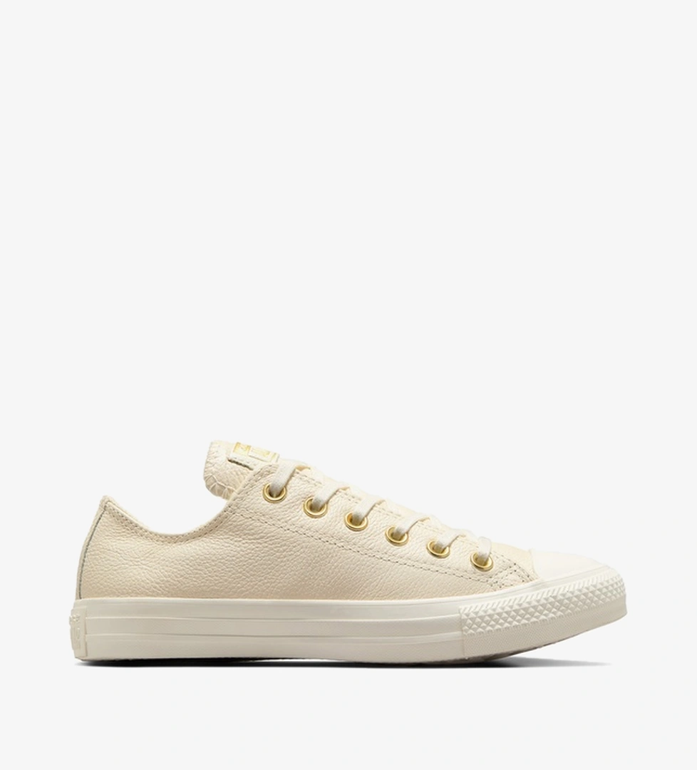 Converse Chuck Taylor All Star Unisex Krem Deri Sneaker - Görsel 1