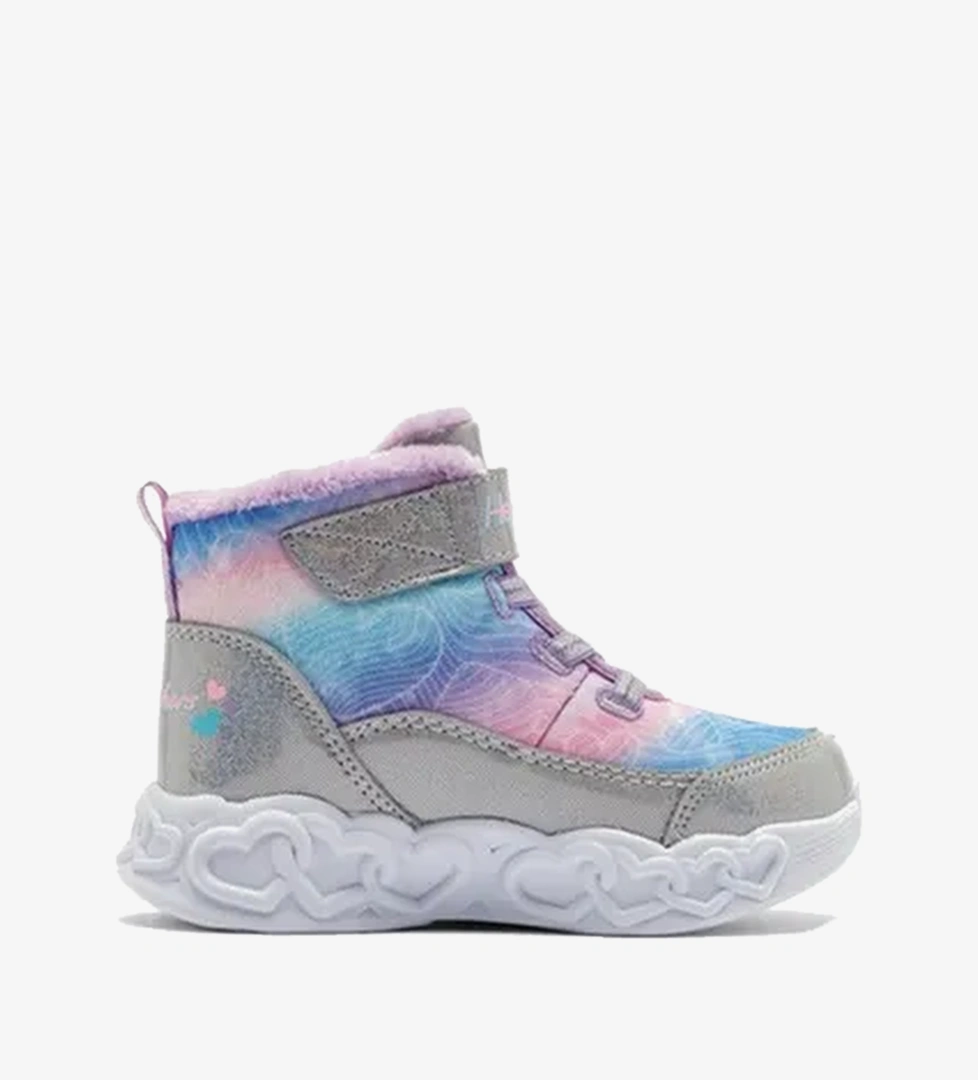 Skechers Infinite Heart Lights Bebek Gri Spor Ayakkabı
