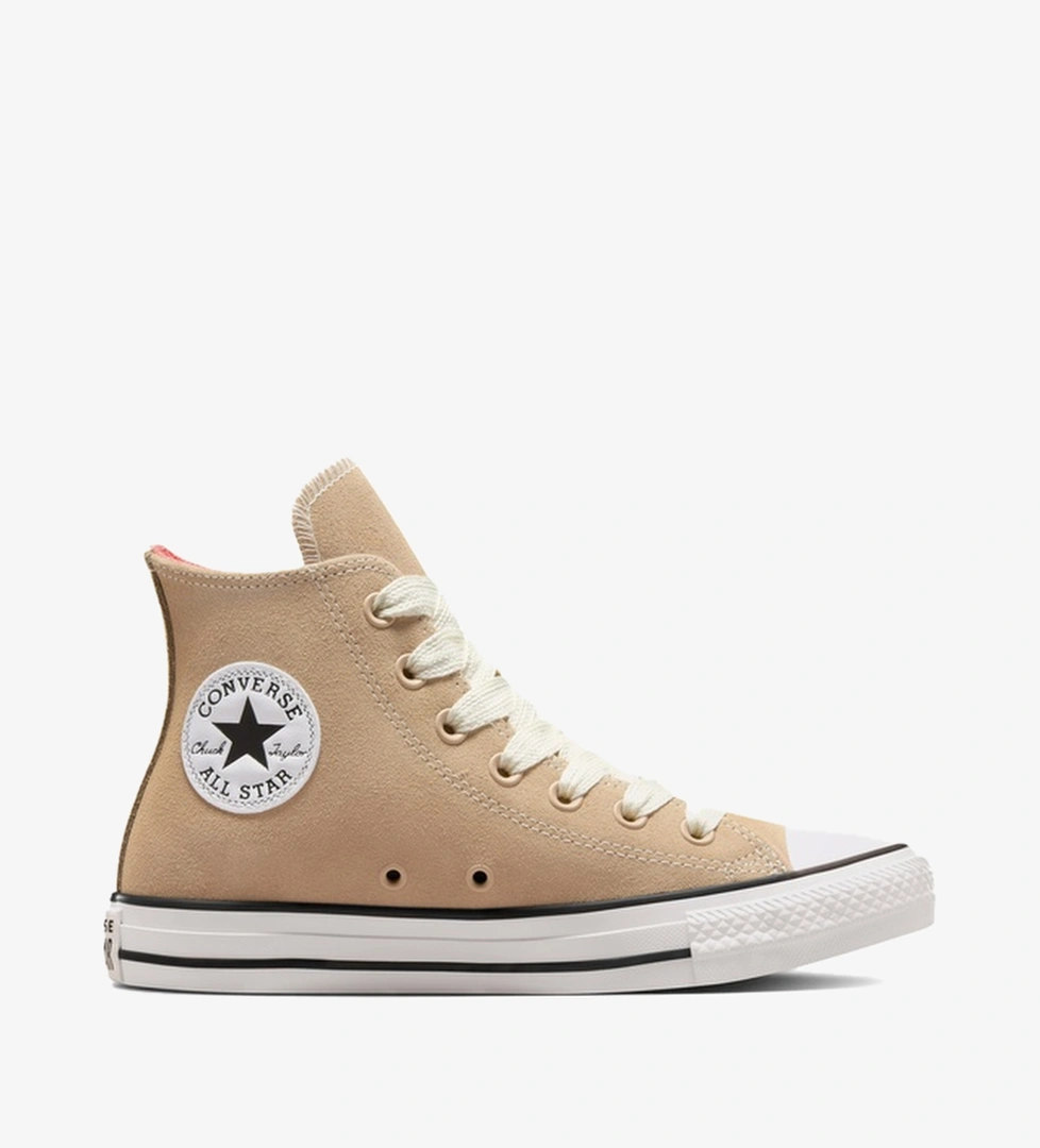 Converse Chuck Taylor All Star Kadın Bej Süet Sneaker - Görsel 1