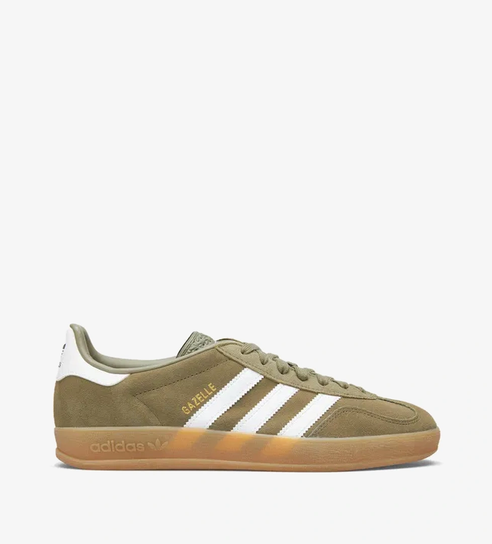 adidas Originals Gazelle Indoor Erkek Haki Spor Ayakkabı - Görsel 1