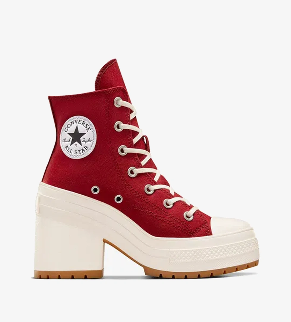 Converse Chuck 70 De Luxe Heel Unisex Kırmızı Platform Sneaker