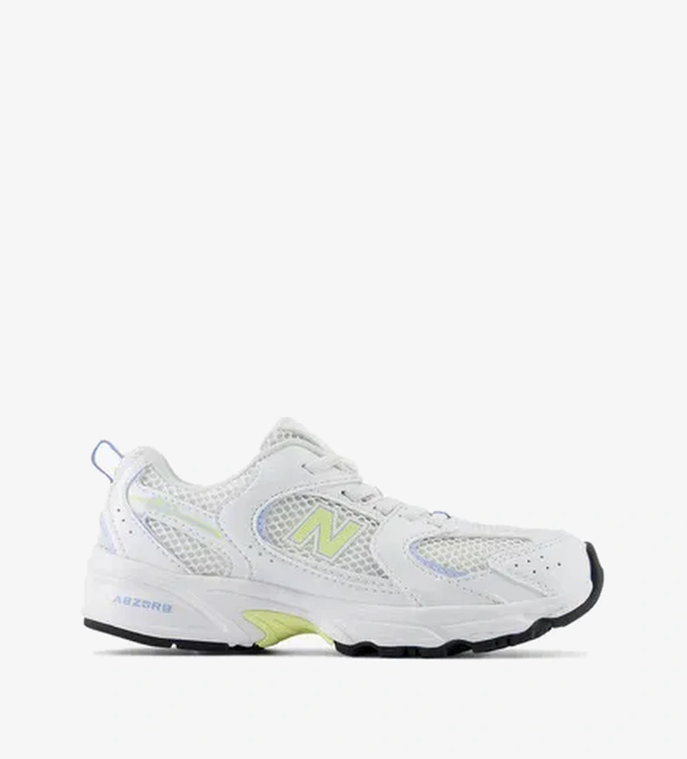 New Balance 530 Bungee Çocuk Açık Mavi Detaylı Beyaz Spor Ayakkabı - Görsel 1