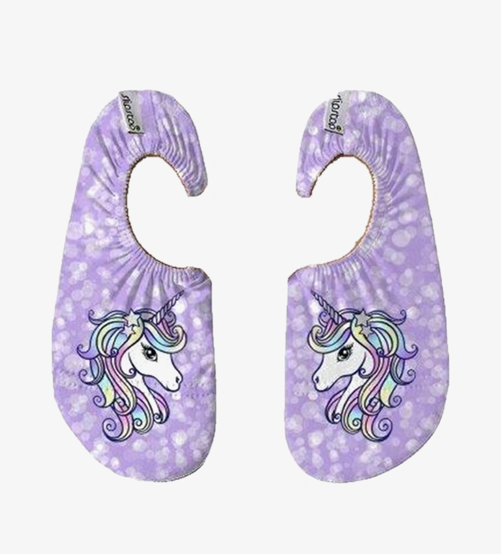 Slipstop Renkli Slipstop Filly Unicorn Çocuk Detaylı Lila Havuz Ayakkabısı