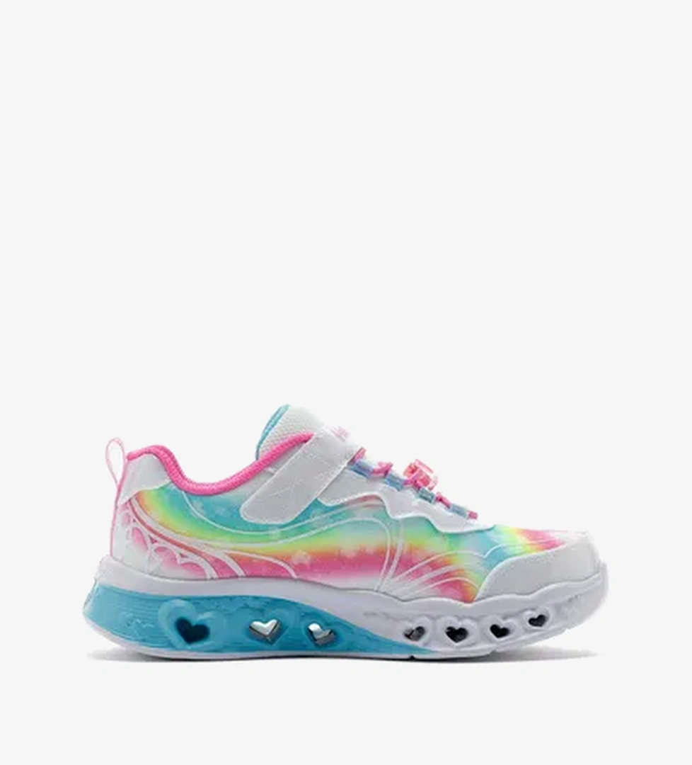 Skechers Flutter Heart Lights Groovy Swirl Çocuk Beyaz Işıklı Spor Ayakkabı