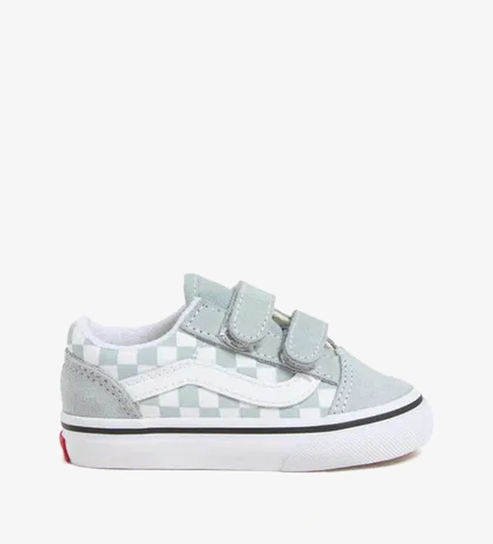 Vans Old Skool V Checkerboard Bebek Yeşil Sneaker - Görsel 1