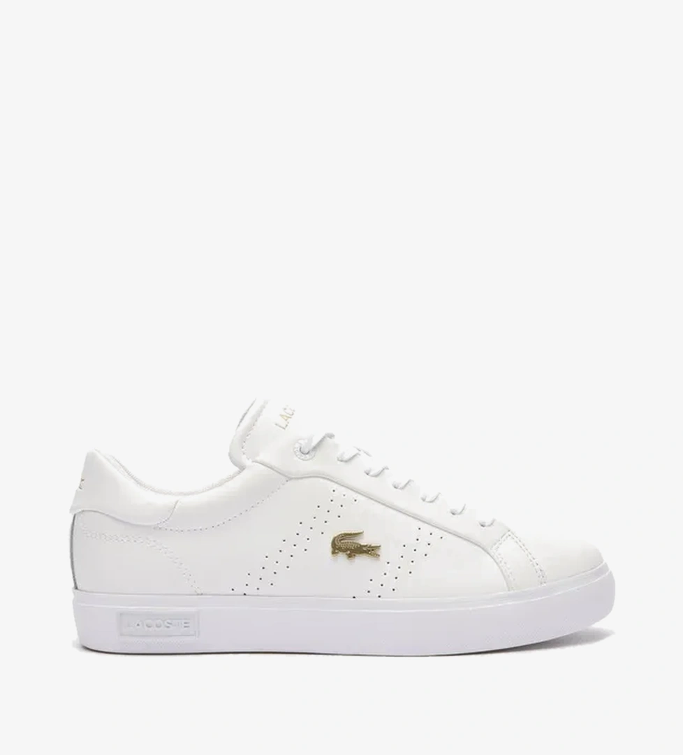 Lacoste Powercourt 2.0 Leather Kadın Beyaz Sneaker