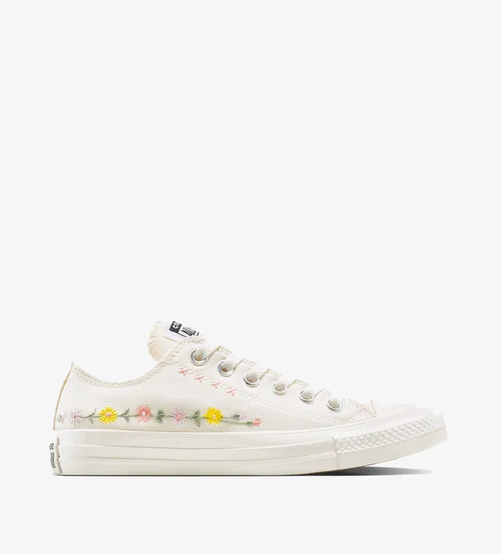 Converse Chuck Taylor Embroidered Flowers Unisex Krem Sneaker