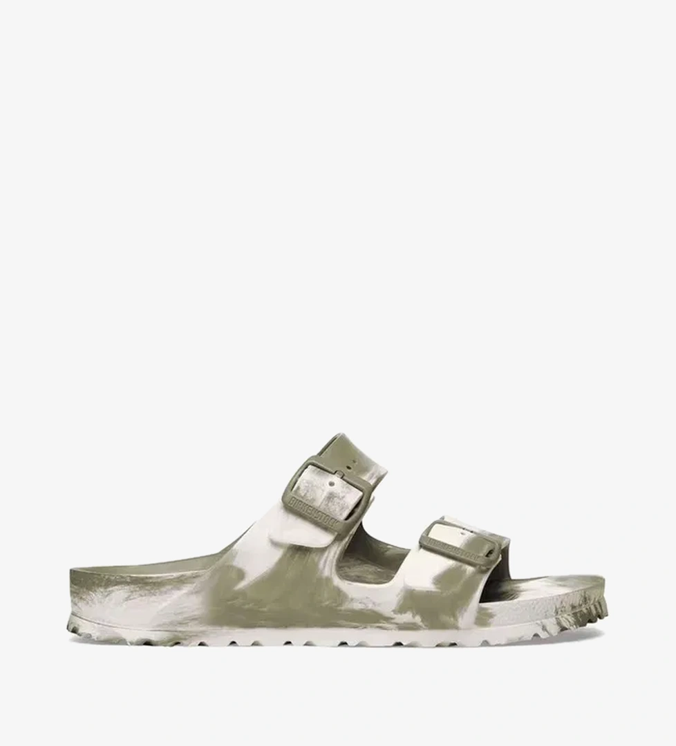 Birkenstock Arizona Eva Erkek Haki Çift Bantlı Plaj Terliği - Görsel 1