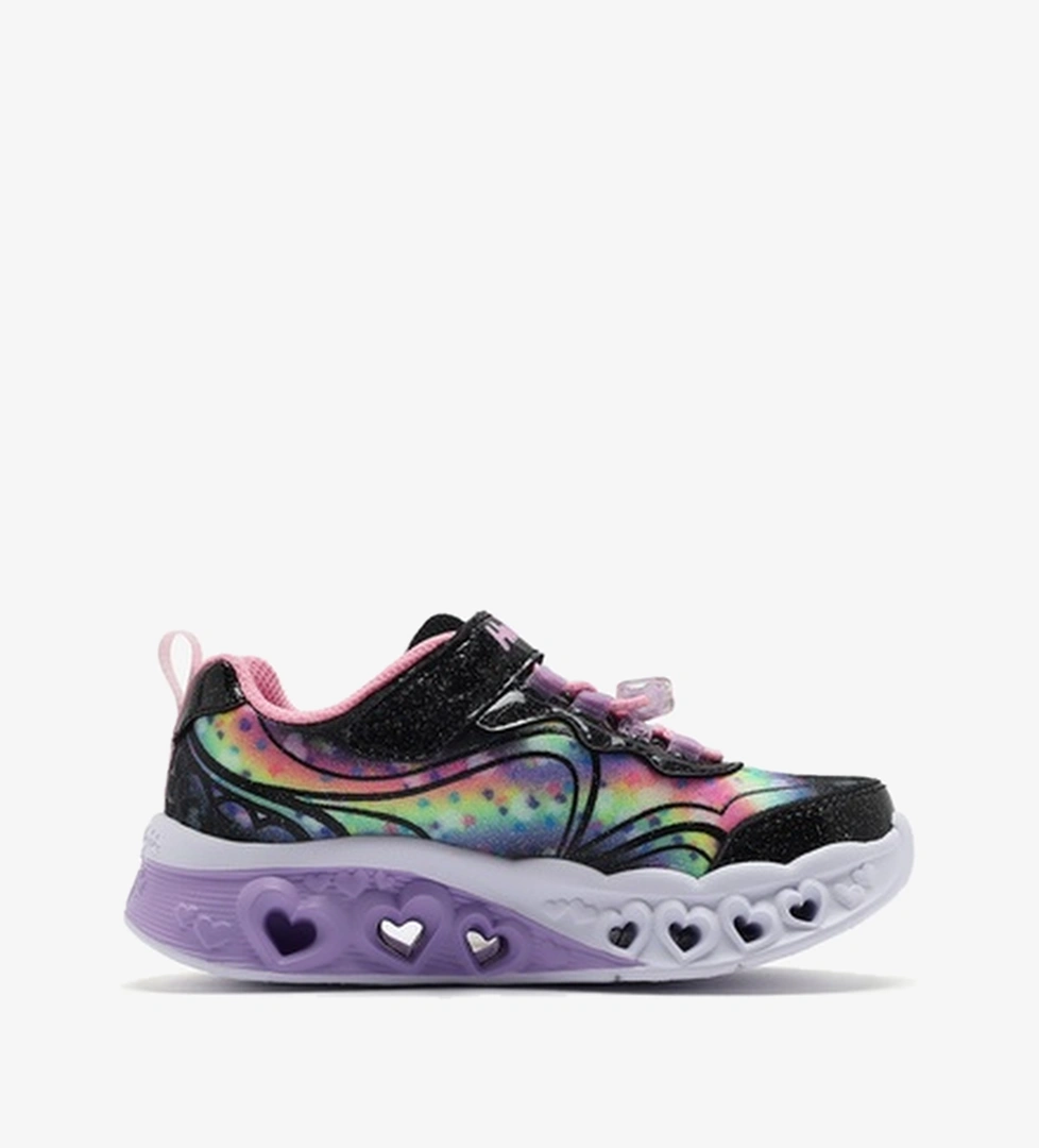 Skechers Skechers Flutter Heart Lights Groovy Swirl Kız Çocuk Siyah Işıklı Spor Ayakkabı model görseli