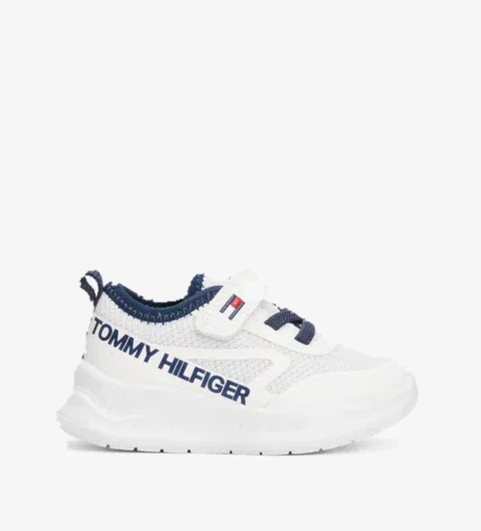 Tommy Hilfiger Velcro Çocuk Beyaz Spor Ayakkabı - Görsel 1