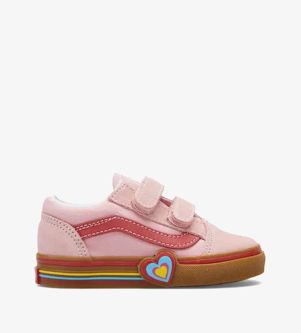 Vans Old Skool V Heart Bebek Pembe Sneaker - Görsel 1