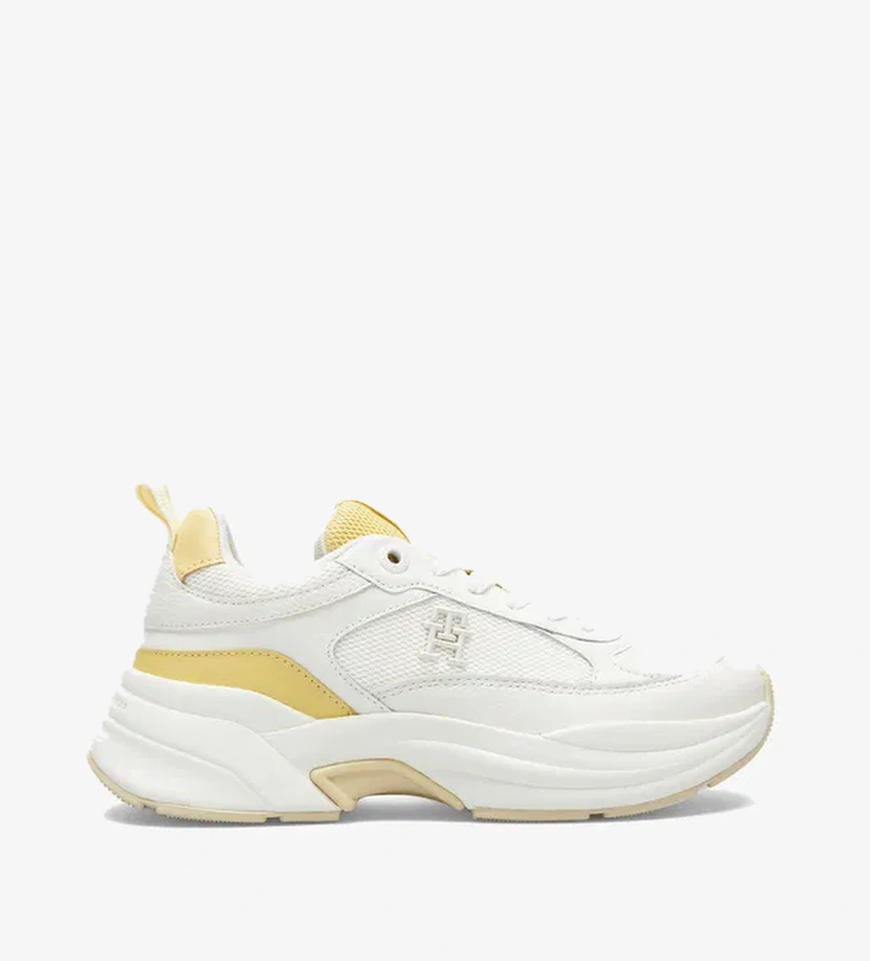 Tommy Hifiger Runner Chunky Kadın Beyaz Spor Ayakkabı - Görsel 1