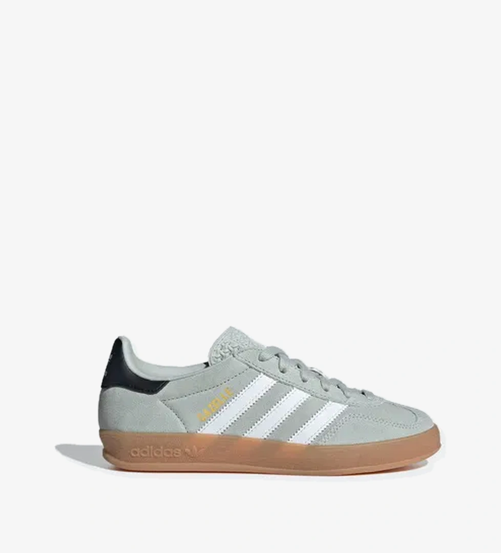 adidas Gazelle Indoor J Çocuk Gri Spor Ayakkabı - Görsel 1
