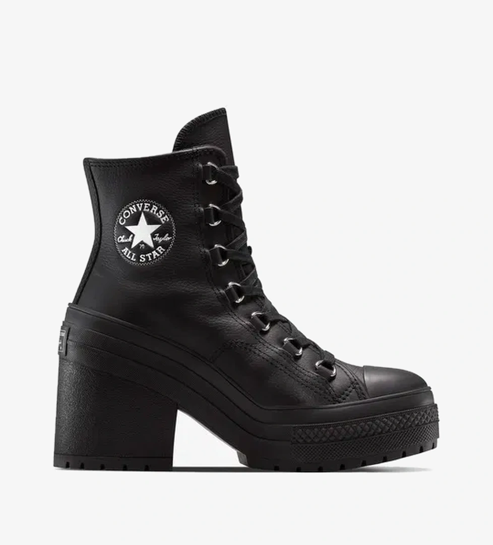 Converse Chuck 70 De Luxe Heel Leather High Top Kadın Siyah Sneaker
