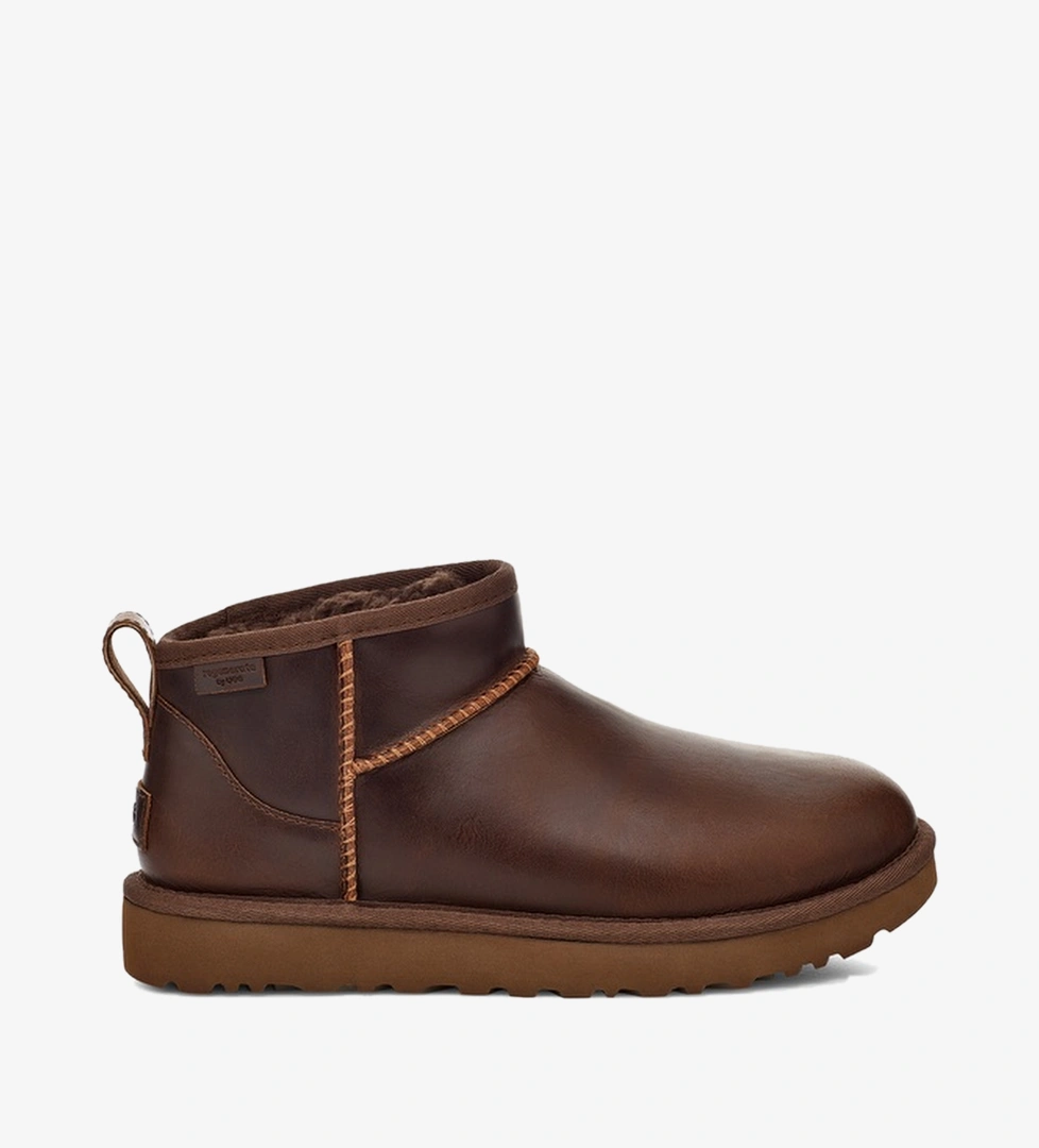 Ugg Kahverengi Ugg Classic Ultra Mini Regen Kadın Bot