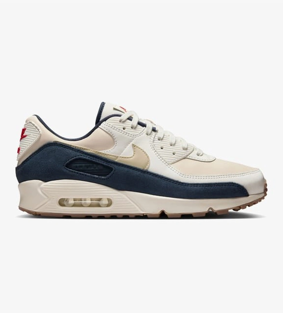 Nike Air Max 90 Premium Erkek Beyaz Spor Ayakkabı - Görsel 1