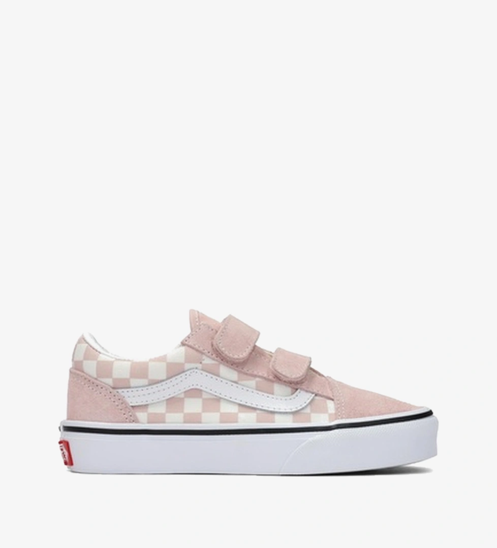 Vans Old Skool V Damalı Çocuk Pembe Spor Ayakkabı