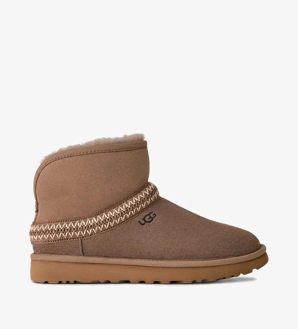 UGG Classic Mini Crescent Kadın Kahverengi Bot - Görsel 1