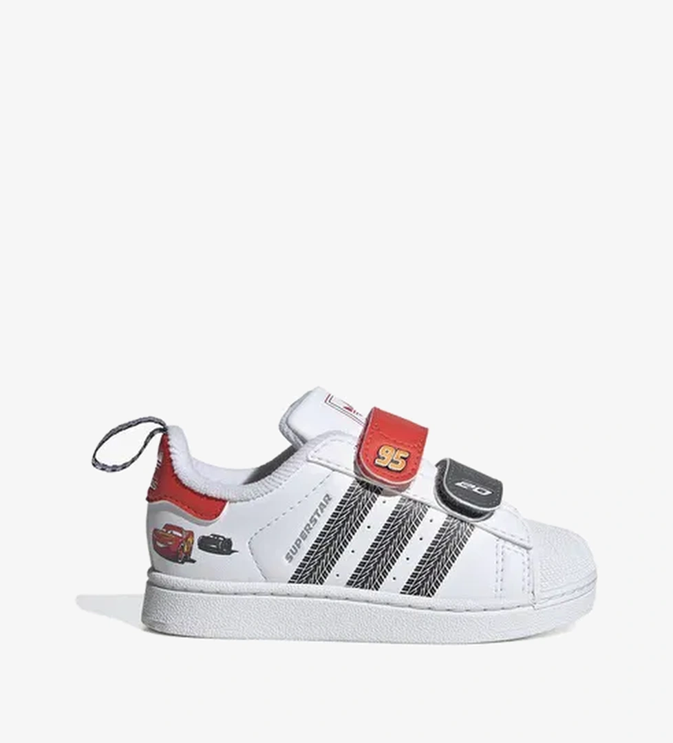 adidas Pixar Cars Superstar II Comfort Closure Beyaz Çocuk Ayakkabı