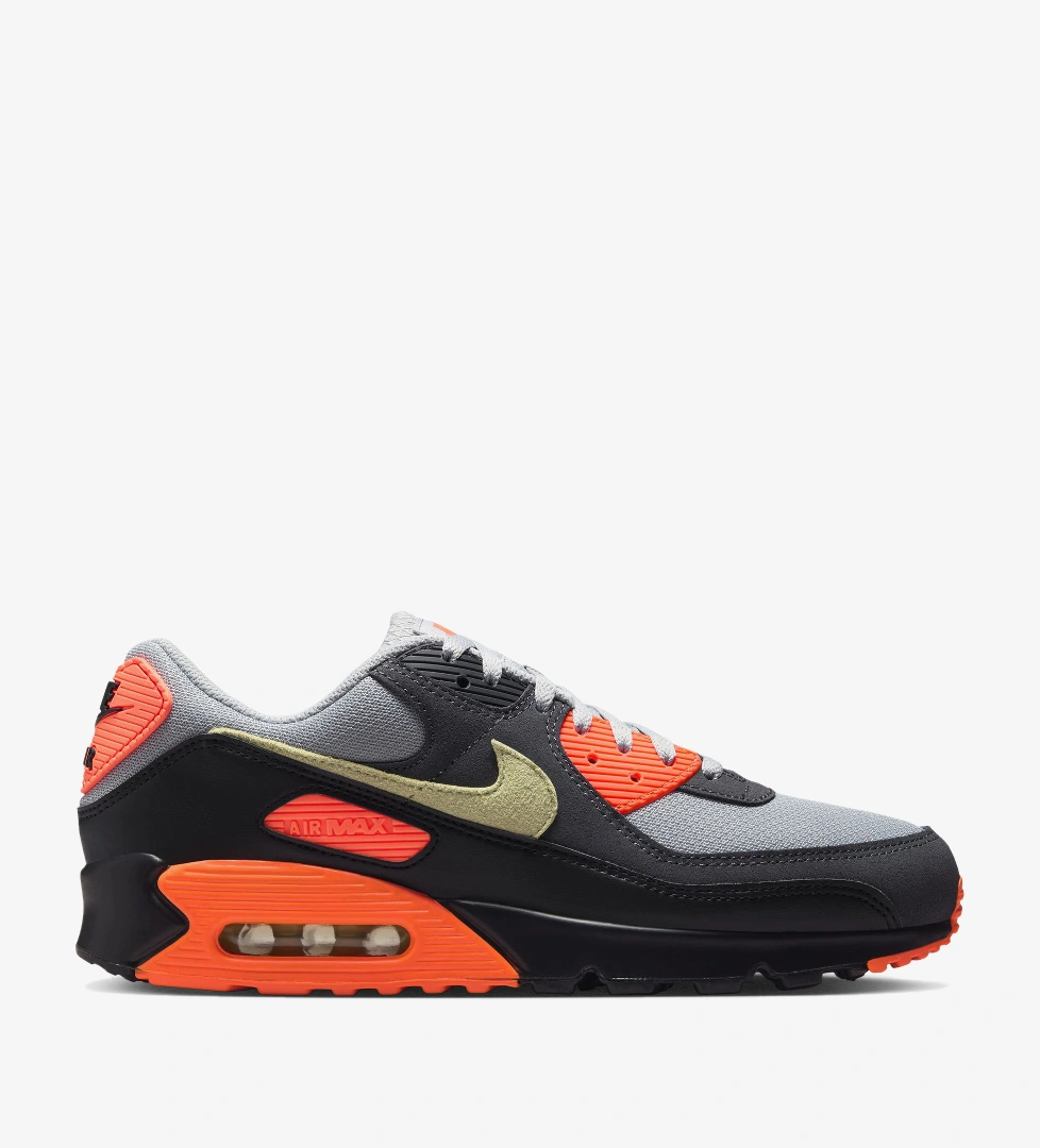 Nike Air Max 90 ?Smoke Grey/Hyper Crimson" Erkek Siyah Spor Ayakkabı - Görsel 1