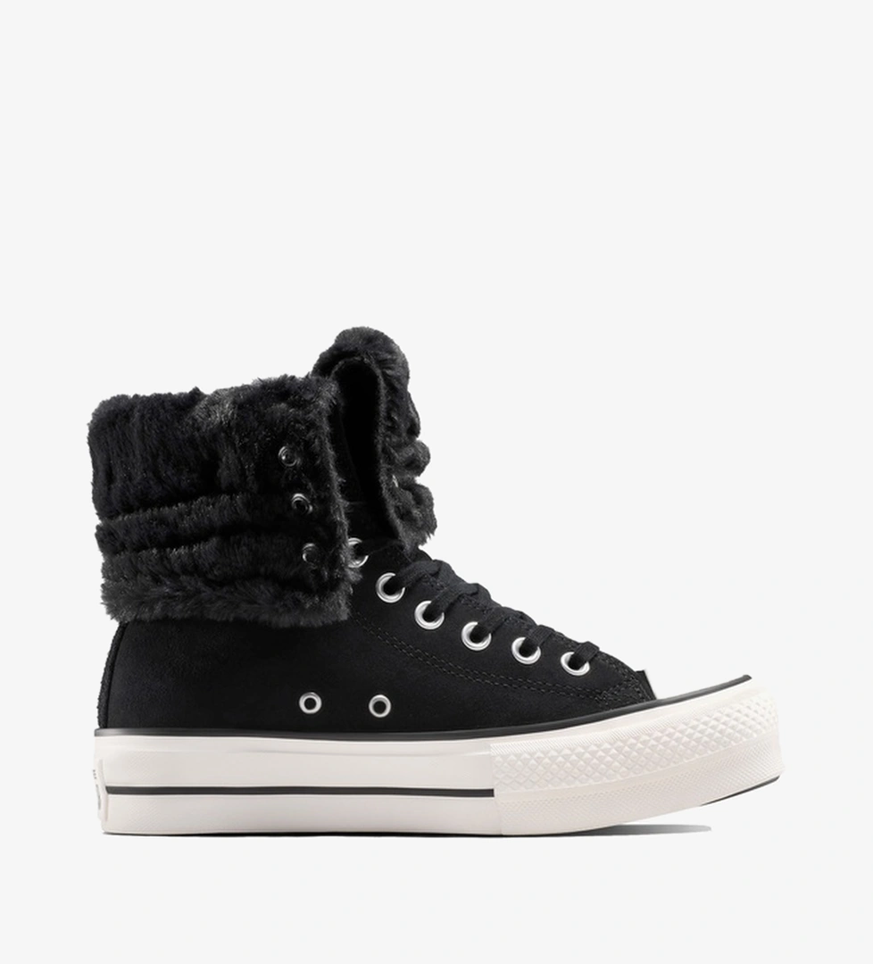 Converse Chuck Taylor All Star Fold Over Lift Kadın Siyah Sneaker