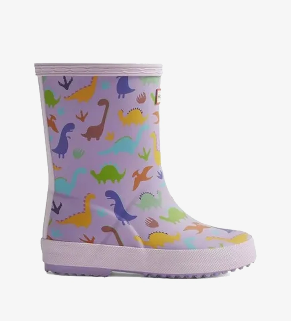 Hunter Originals Wellington Dinosaur Bebek Mor Bot