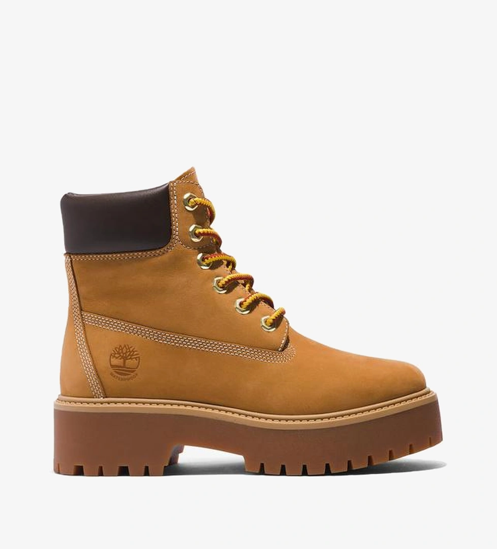 Timberland Stone Street 6 Inch Lace Up Kadın Krem Rengi Bot - Görsel 1