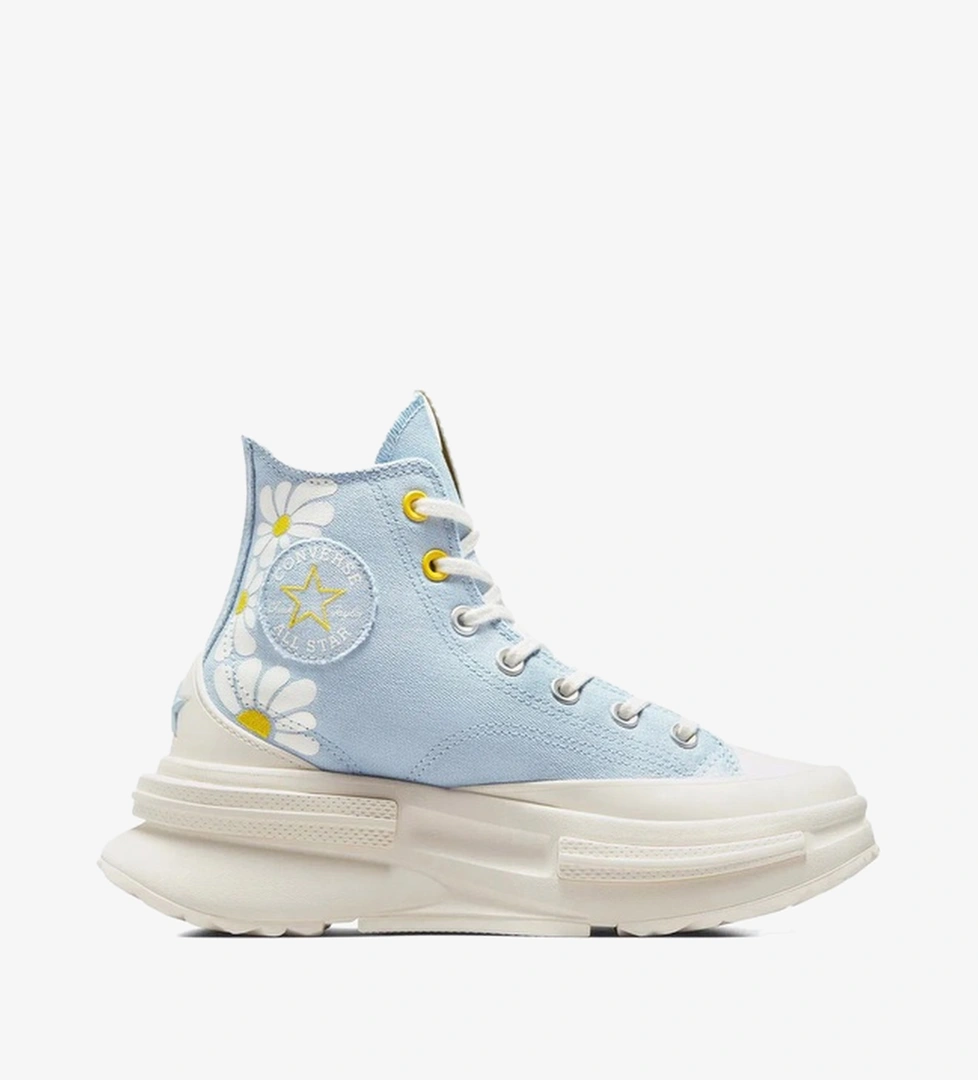 Converse Run Star Legacy Cx Platform Floral Kadın Gri Sneaker - Görsel 1